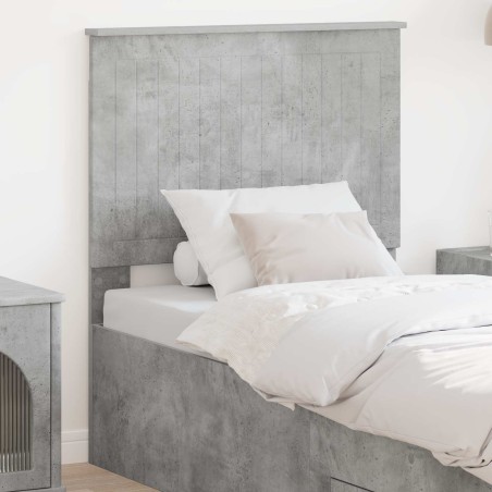Tête de lit avec tête de lit Gris béton 80 cm Bois d'ingénierie 626531626531
