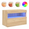 Meuble TV mural avec lumières LED chêne sonoma 60x30x40 cm 626532626532