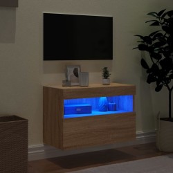 Meuble TV mural avec lumières LED chêne sonoma 60x30x40 cm 626532626532