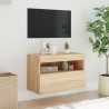 Meuble TV mural avec lumières LED chêne sonoma 60x30x40 cm 626532626532
