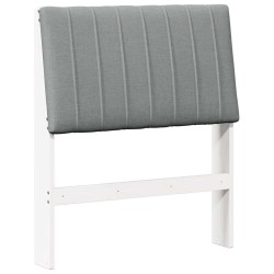 Tête de lit capitonnée Gris clair 80 cm Pin massif 626533626533