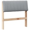 Tête de lit capitonnée Gris clair 75 cm Pin massif 626534626534