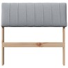 Tête de lit capitonnée Gris clair 75 cm Pin massif 626534626534
