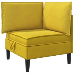 Sofa avec rangement Jaune Velours 626535626535
