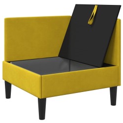 Sofa avec rangement Jaune Velours 626535626535