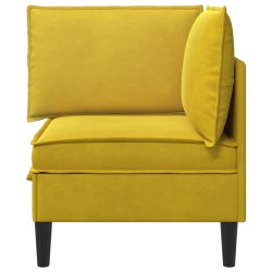Sofa avec rangement Jaune Velours 626535626535