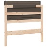 Tête de lit capitonnée Gris Naturel et Clair 75 cm Pin massif 626537626537