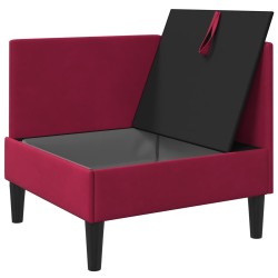 Sofa avec rangement Bordeaux Velours 626539626539