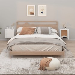 Tables de chevet murales 2 pcs Blanc 50x30x47 cm 626540626540