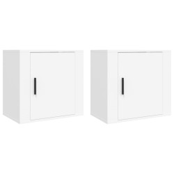 Tables de chevet murales 2 pcs Blanc 50x30x47 cm 626540626540
