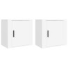 Tables de chevet murales 2 pcs Blanc 50x30x47 cm 626540626540