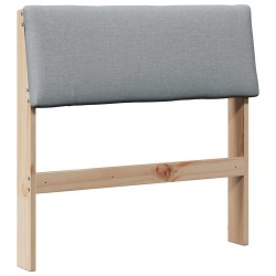 Tête de lit capitonnée Gris clair 75 cm Pin massif 626541626541
