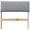Tête de lit capitonnée Gris clair 75 cm Pin massif 626541626541