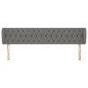 Tête de lit avec oreilles Gris foncé 203x23x78/88 cm Tissu 626542626542