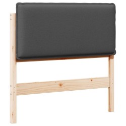 Tête de lit capitonnée Gris Naturel et Foncé 75 cm Pin massif 626543626543