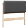 Tête de lit capitonnée Gris Naturel et Foncé 75 cm Pin massif 626543626543