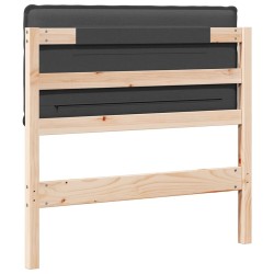 Tête de lit capitonnée Gris Naturel et Foncé 75 cm Pin massif 626543626543