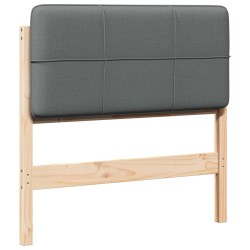 Tête de lit capitonnée Marron et gris clair 75 cm Pin massif 626544626544