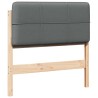 Tête de lit capitonnée Marron et gris clair 75 cm Pin massif 626544626544