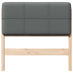 Tête de lit capitonnée Marron et gris clair 75 cm Pin massif 626544626544