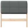 Tête de lit capitonnée Marron et gris clair 75 cm Pin massif 626544626544