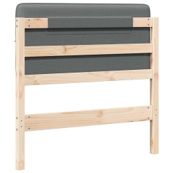 Tête de lit capitonnée Marron et gris clair 75 cm Pin massif 626544626544