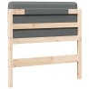 Tête de lit capitonnée Marron et gris clair 75 cm Pin massif 626544626544