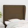 Tête de lit avec oreilles Marron foncé 103x23x118/128 cm Tissu 626547626547
