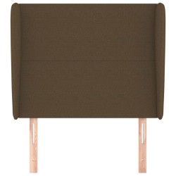 Tête de lit avec oreilles Marron foncé 103x23x118/128 cm Tissu 626547626547