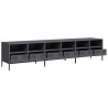 Meuble TV anthracite 202x39x43,5 cm acier laminé à froid 626549626549