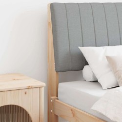 Tête de lit capitonnée Gris clair 75 cm Pin massif 626551626551