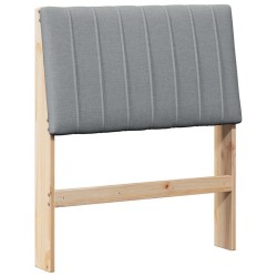 Tête de lit capitonnée Gris clair 75 cm Pin massif 626551626551
