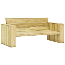 Salon de jardin 2 pcs avec coussins bois de pin imprégné 626552626552