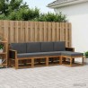 Ensemble de canapés d'extérieur 5 pcs Naturel et Anthracite 626553626553