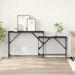Table console 2 pcs Chêne noir 100 x 28 x 75 cm 626554626554