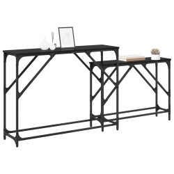 Table console 2 pcs Chêne noir 100 x 28 x 75 cm 626554626554