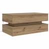 Table basse avec lumières LED chêne artisanal 90x50x40 cm 626555626555