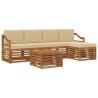 Ensemble de canapés d'extérieur 6 pcs Naturel et Beige 626558626558