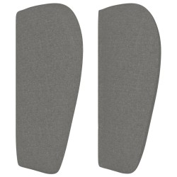 Tête de lit avec oreilles Gris foncé 203x23x78/88 cm Tissu 626560626560