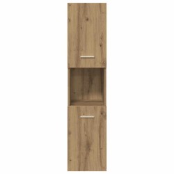 Armoire de salle de bain suspendue chêne artisanal 30x30x130 cm 626562626562