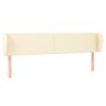 Tête de lit avec oreilles Crème 163x23x78/88 cm Similicuir 626563626563