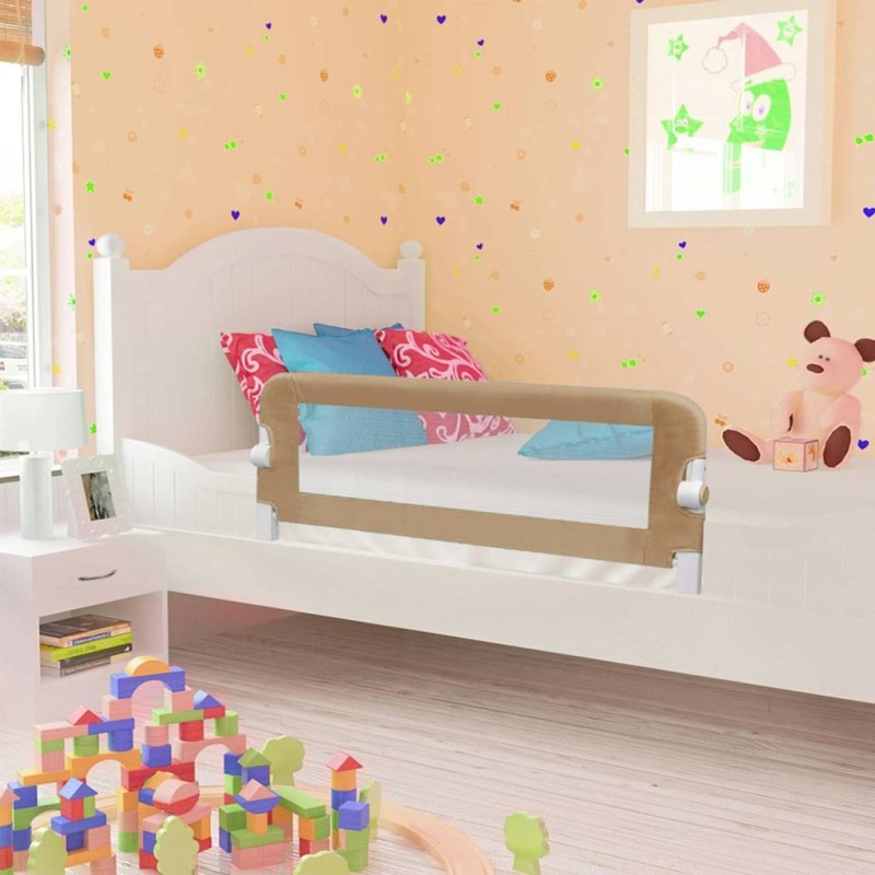 Barrière de sécurité de lit d'enfant Taupe 120x42 cm Polyester 626564626564