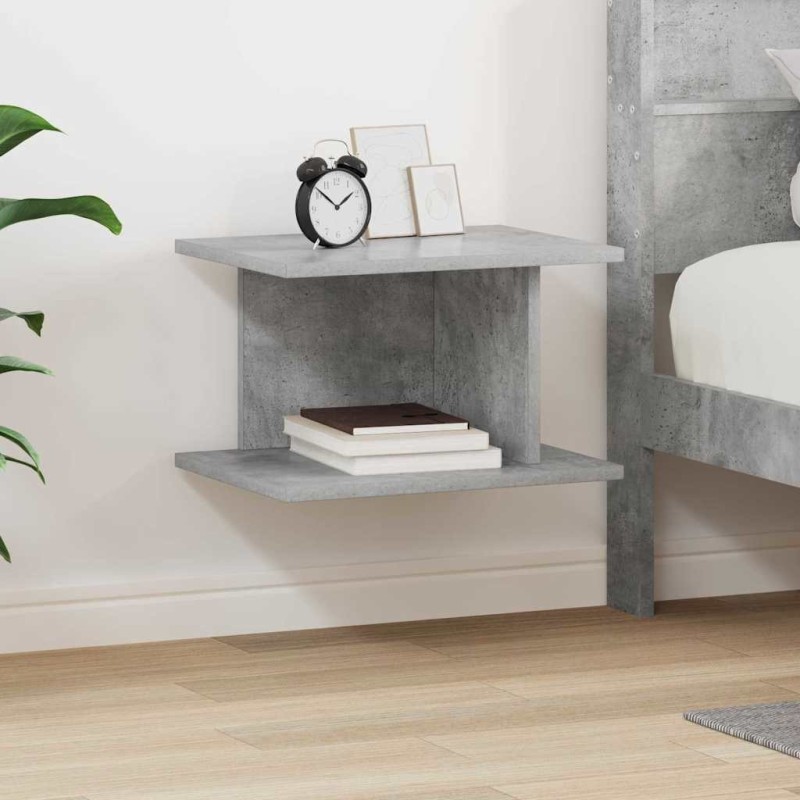 Table de chevet Gris béton 40 x 30 x 25 cm Bois d'ingénierie 626566626566