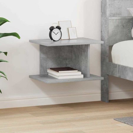 Table de chevet Gris béton 40 x 30 x 25 cm Bois d'ingénierie 626566626566