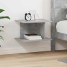Table de chevet Gris béton 40 x 30 x 25 cm Bois d'ingénierie 626566626566