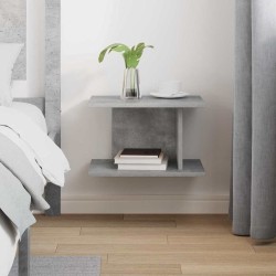 Table de chevet Gris béton 40 x 30 x 25 cm Bois d'ingénierie 626566626566