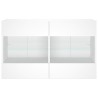 Meuble TV mural avec lumières LED blanc 98,5x30x60,5 cm 626568626568