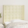 Tête de lit avec oreilles Crème 83x16x118/128 cm Similicuir 626570626570