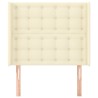Tête de lit avec oreilles Crème 83x16x118/128 cm Similicuir 626570626570