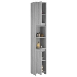 Armoire de bain Sonoma gris 30x30x183,5 cm Bois d'ingénierie 626571626571